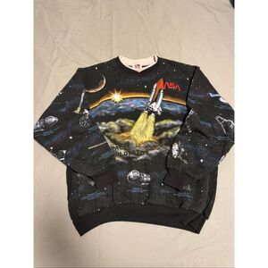 NASA Size Large Space Exploration AOP Sweatshirt Art Unlimited Vintage